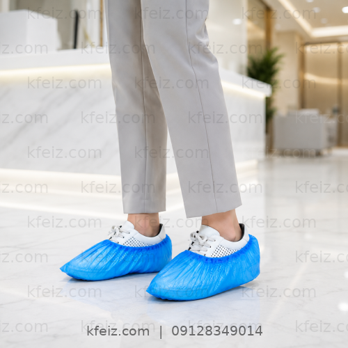 کاورکفش ضخبم کاور کفش نایلون ضخیم (6 میکرون) بسته 25 جفتی